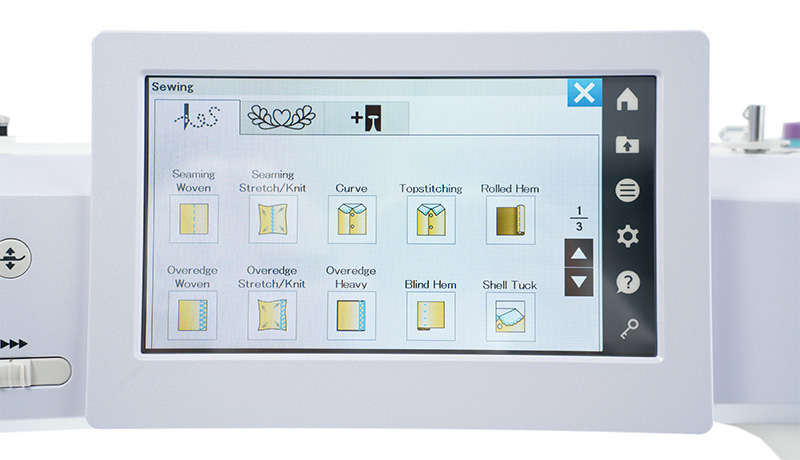 Janome Continental M6 Pre-set stitch functions